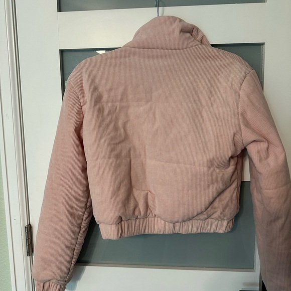 Pink Cropped Puffer Jacket - XS - Picture 3 of 6
